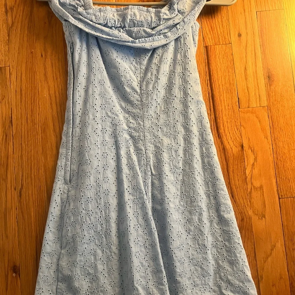 H&M Sky Blue Eyelet Dress